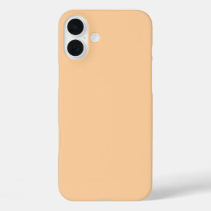 Coques iPhone 16 Plus Poche clair orange uni couleur personnalisée Cadea