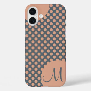 iPhone 16 Plus Case Poche rose monogramme Élégante Poche Point