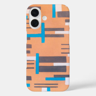 Coques iPhone 16 Pochoir de Jazz Art Déco vintage, Motif géométriqu