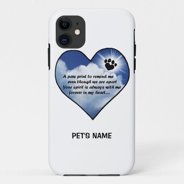 Coques Case-Mate iPhone Poème de mémorial de Pawprint (Dos)