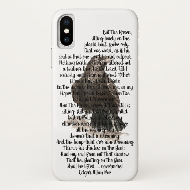 Coques Case-Mate iPhone Poème Halloween Edgen Allen Poe Raven (Dos)