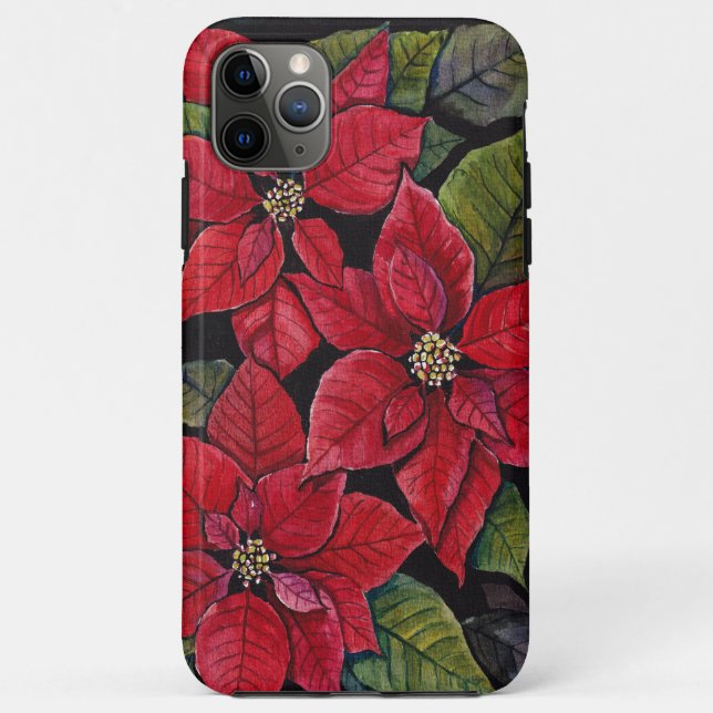 Coques Case-Mate iPhone Poinsététie Vibrante En Aquarelle (Dos)