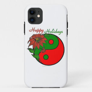 Case-Mate iPhone Case Poinsettia Yin Yang de Noël