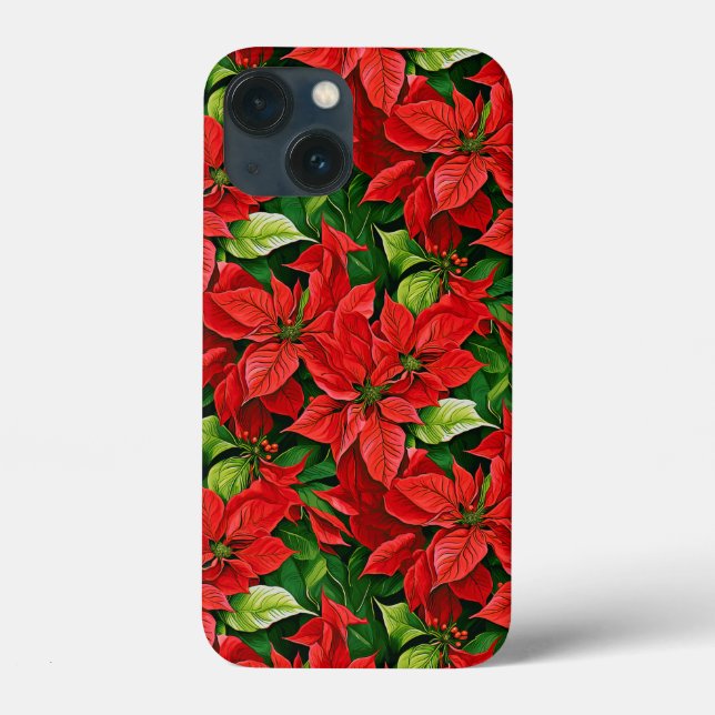 Coques Case-Mate iPhone Poinsettias et Holly Feuilles (Verso)