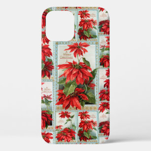 Case-Mate iPhone Case Poinsettias Vintages aux couleurs festives