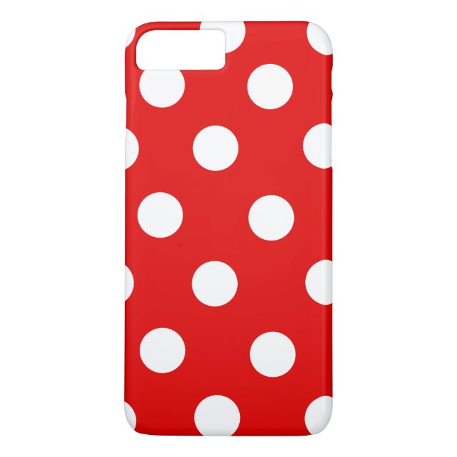 Coques Case-Mate iPhone Point de polka rouge et blanc (Dos)