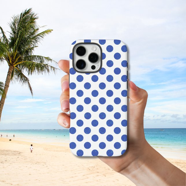 Coques Case-Mate iPhone Point Polka bleu (Créateur téléchargé)