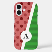 Point Polka de pastèque et Motif à rayures