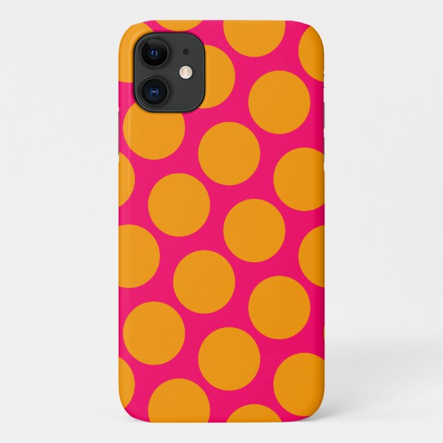 Coques Case-Mate iPhone Point Polka orange (Dos)