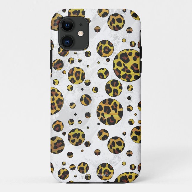 Coques Case-Mate iPhone Pointe Leopard Brown et Jaune (Dos)