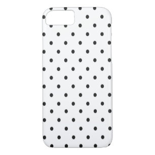 Coques Pour iPhone Pointe Polka blanc et noir
