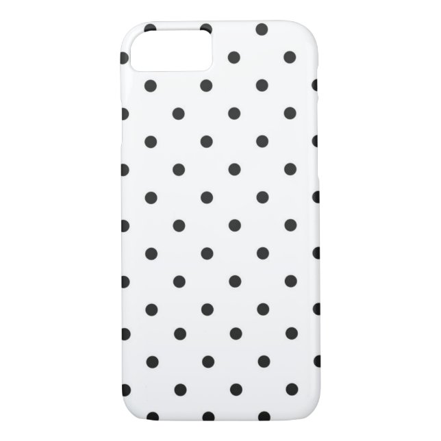 Coques Case-Mate iPhone Pointe Polka blanc et noir (Dos)