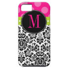 Pointe Polka et Damas | Monogramme