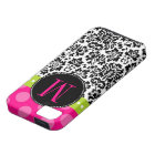 Pointe Polka et Damas | Monogramme