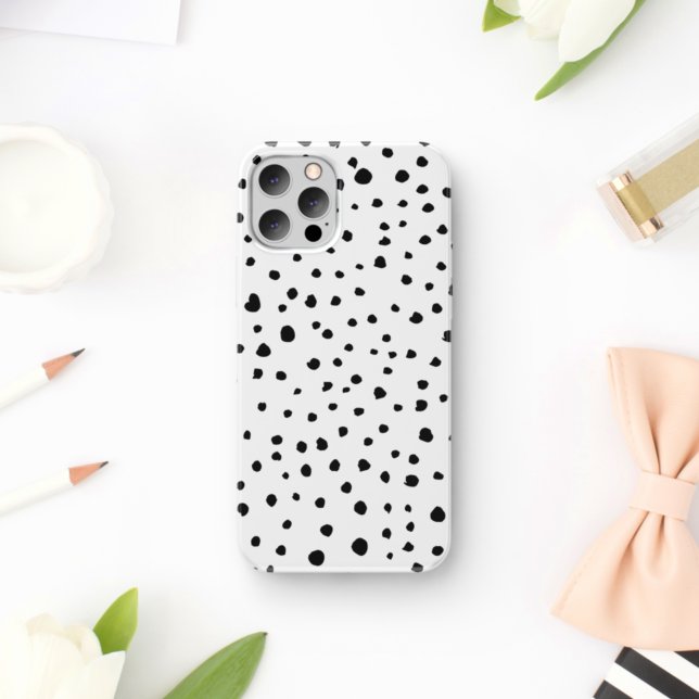 Coques Case-Mate iPhone Points dalmatiens, Points dalmatiens, Noir et Blan (Créateur téléchargé)