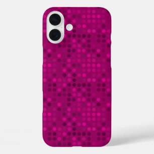 Coques iPhone 16 Plus points de prune en velours rouge