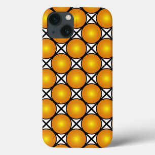 Case-Mate iPhone Case Points dorés lumineux Motif à carreaux noir et bla
