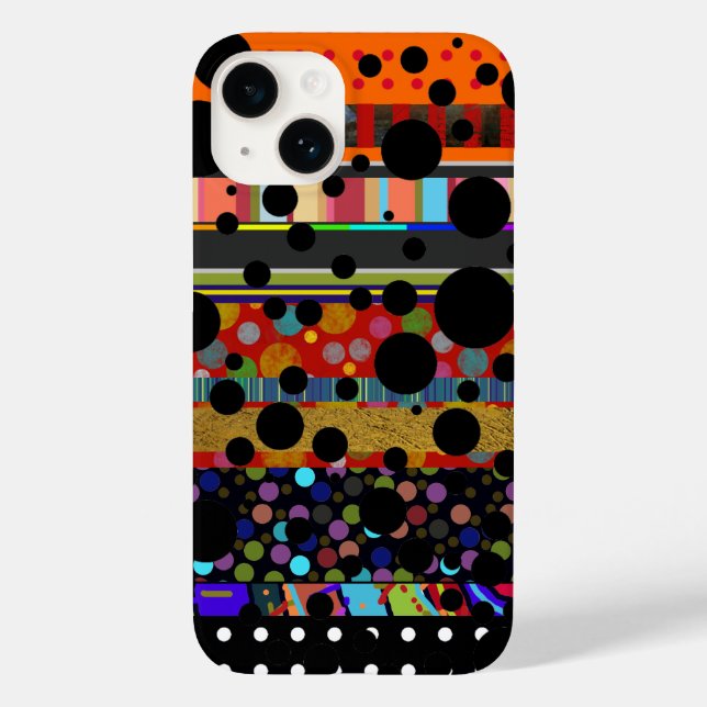 Coques Case-Mate iPhone points et rayures à motifs différents (Verso)