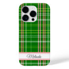 Points modernes verts et roses Nom Customisé