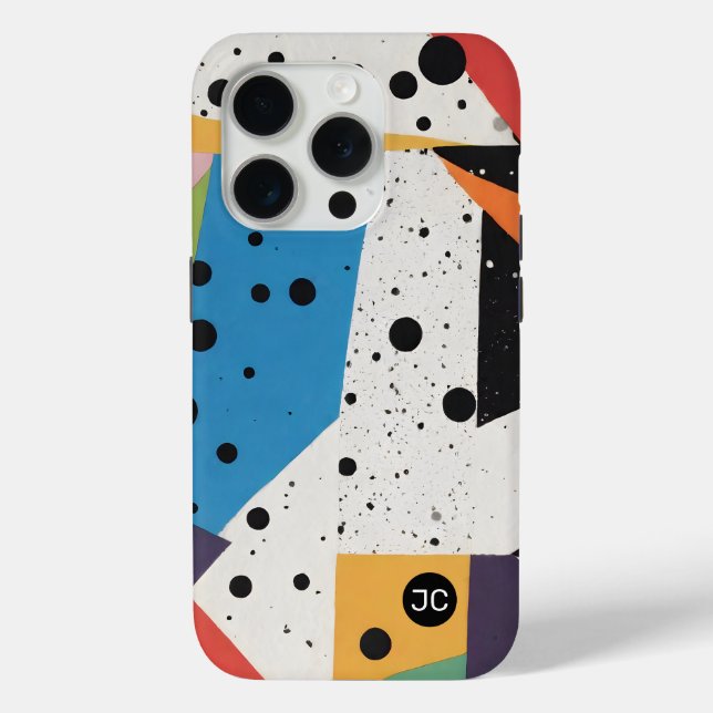Coques Case-Mate iPhone Points noirs en papier collage (Verso)