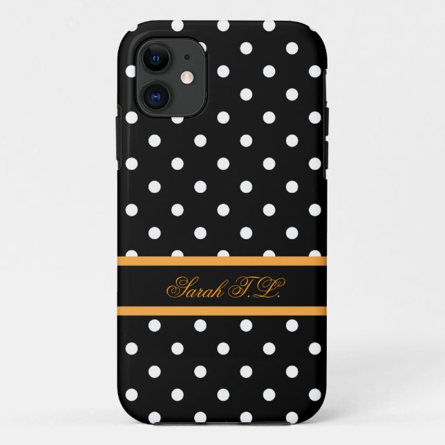 Coques Case-Mate iPhone Points noirs et blancs élégants (Dos)