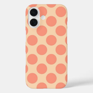 Coque Pour iPhone 16 Points rétro géants - orange sherbet