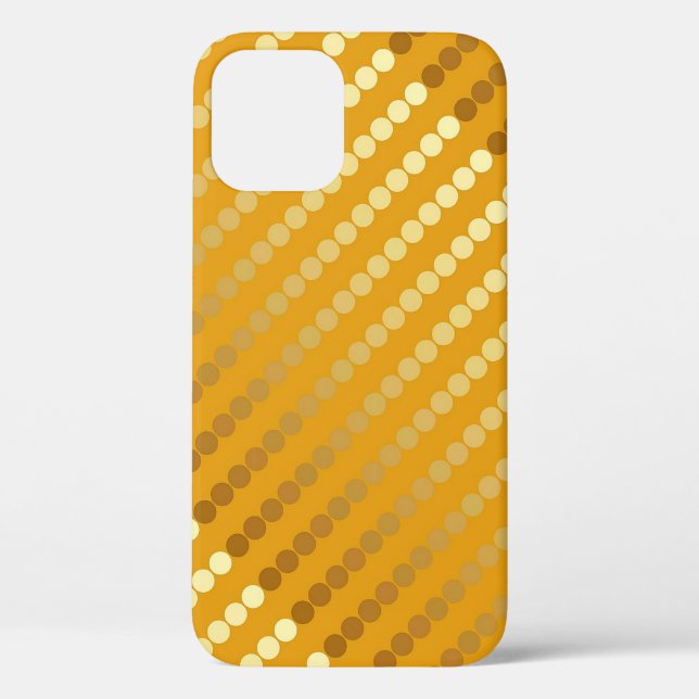 Coques Case-Mate iPhone Points satinés - or et moutarde (Verso)