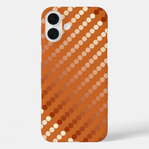 iPhone 16 Plus Case Points satinés - rouille et cuivre