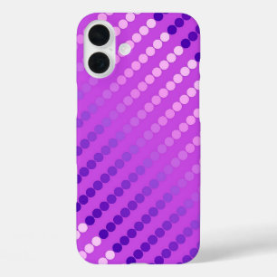 iPhone 16 Plus Case Points satinés - violet et orchidée
