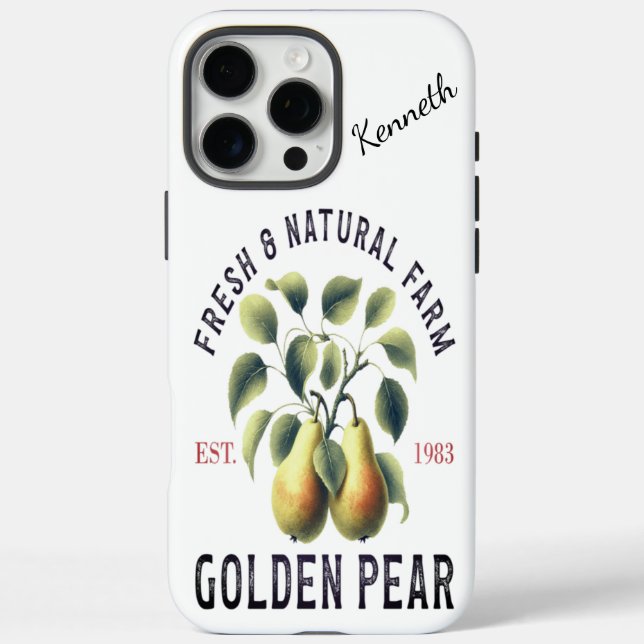 Coques Case-Mate iPhone Poires d'or provenant d'une ferme naturelle (Verso)