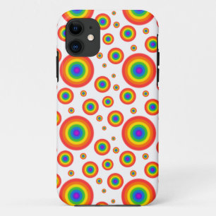 Coque iPhone 11 Pois arc-en-ciel
