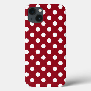 Case-Mate iPhone Case Pois blancs sur Crimson Red