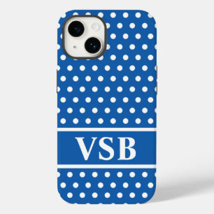 Coque Pour iPhone 14 Pois bleu