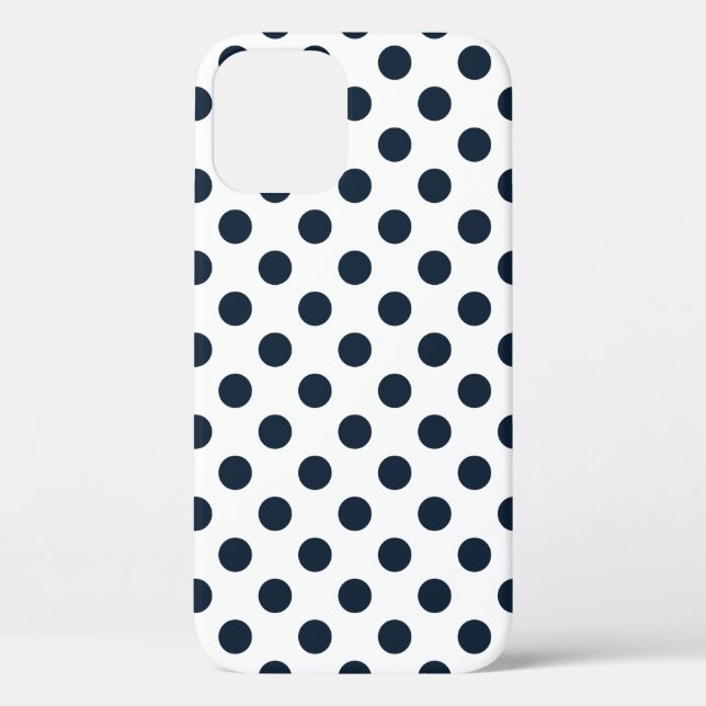 Coques Case-Mate iPhone Pois bleu marine foncé (Verso)