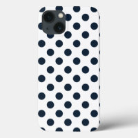 Pois-Coque-coque iphone bleu marine foncé