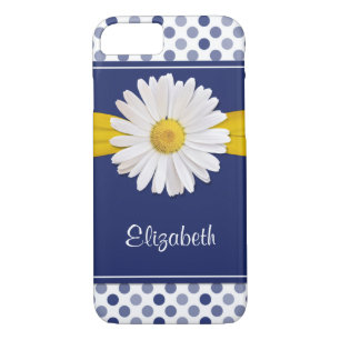 Case-Mate iPhone Case Pois Daisy Ruban bleu marine