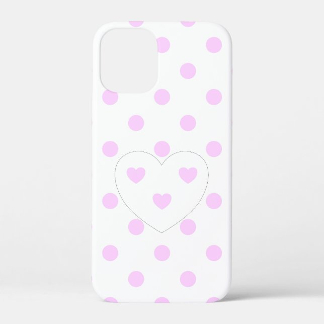 Coques Case-Mate iPhone pois et Coeurs 4 - Blanc - jolie fille (Verso)
