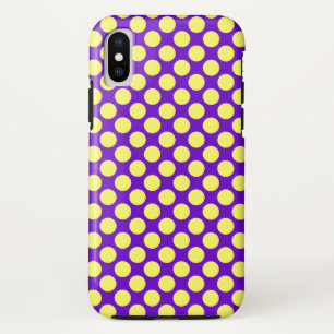 Case-Mate iPhone Case Pois jaunes avec Arrière - plan pourpre STaylor