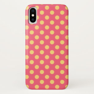Coque Case-Mate Pour iPhone Pois jaunes sur corail