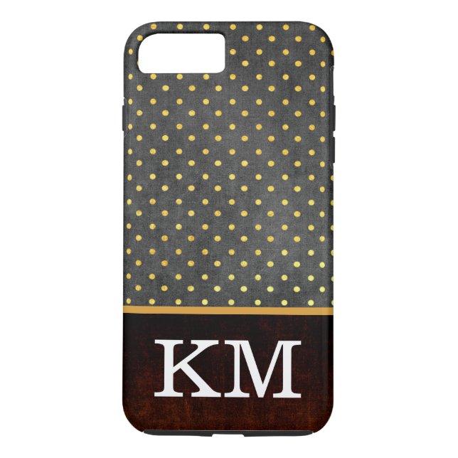 Coques Case-Mate iPhone Pois Monogramme classique (Dos)