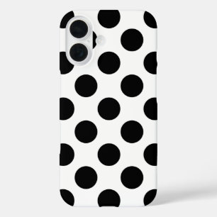Coques iPhone 16 Pois noir