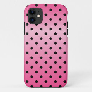 Etui iPhone Case-Mate pois noirs cool en rose brillant