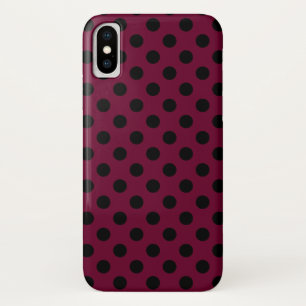 Coque iPhone X Pois noirs en Bourgogne