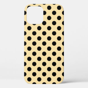 Etui iPhone Case-Mate Pois noirs sur jaune pâle