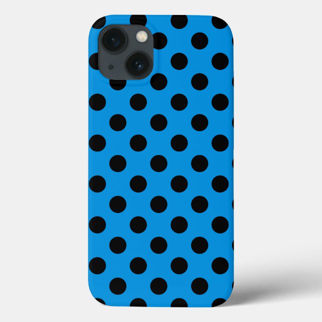 Coques Case-Mate iPhone Pois noirs sur le bleu ciel Coque-coque iphone Mat (Verso)