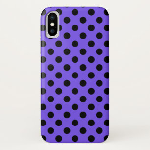 Etui iPhone Case-Mate Pois noirs sur perwinkle