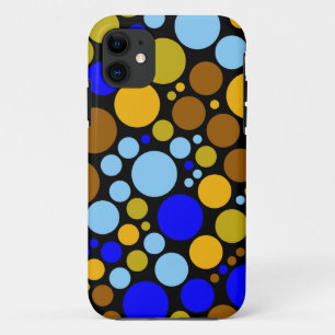 Etui iPhone Case-Mate Pois rétro Abstraits  Aqua bleu jaune