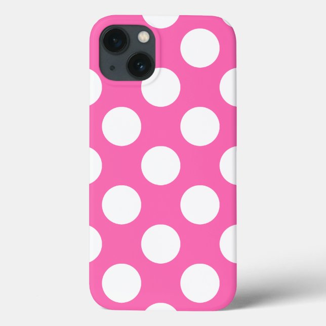 Coques Case-Mate iPhone Pois roses chauds (Verso)