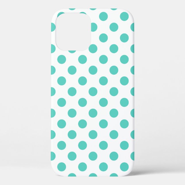 Coques Case-Mate iPhone Pois turquoise (Verso)