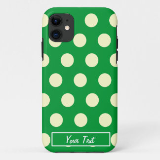 Etui iPhone Case-Mate Pois vert/blanc - personnalisez